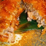 馬肉酒場 馬鹿うま精肉店 - 馬肉のメンチカツ 中身断面