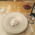 アル・ケッチァーノ  - 真鱈の白子とカブのリゾット　カブの触感と白子のうまみが苦クリームと絶妙なバランスをとっていた