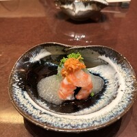 鮨　日本橋　鰤門 - 菜の花とさいまき海老