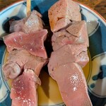 宇ち多゛ - なんと18時でもあったハツ生とレバボイルお酢　お店のご準備に感謝ですね～