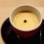 鮨 奥 - 河豚白子と百合根の茶碗蒸し