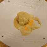 寿司赤酢・望月 - あわびと肝ソースリゾット風