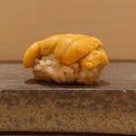 寿司赤酢・望月 - ムラサキウニ握り