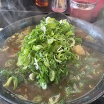 ねぎラーメン中華料理 馴染味 - ネギ山盛り