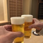 すし処 睦月 - かんぱ～い♪