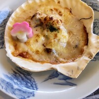 一舞庵 - 全員が選んだメイン①は帆立グラタン♡