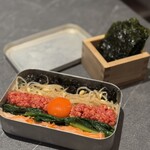 #ヒロキヤ六本木 - 選べる〆 ・ユッケ弁当 -六本木限定-