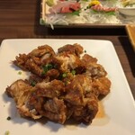 海鮮炭火原始焼き 日本酒 のど黒炭魚 - 