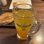 海鮮炭火原始焼き 日本酒 のど黒炭魚 - 