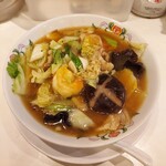 餃子の王将 - 五目あんかけラーメン825円(2025年1月10日)