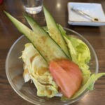 カフェ・ド・ちゃぁみぃ - サラダ トマト嬉しい