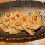 ねお 豊田 うりずん あぐー豚と旬菜うまいもん屋 - めんたチーズのパリパリ焼き
