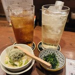 和座わざ - ドリンク、お通し