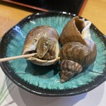 おすし家のいらぶ - 同じ北松戸のや台寿司で飲み会の後伺いました！お通しは煮つぶ貝ですね！