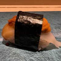 鮨 なかや - スミイカ（小柴）・バフンウニ（根室） ※食感と旨みの相乗効果