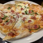 粉ひで - キャベツ高騰を考えて、なんちゃってピザにしました。