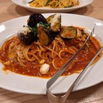 家族のイタリアン 集 - 厚切りナスとベーコンのトマト