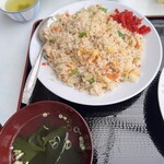 八方リーゼン小屋 - チャーハン大盛り +200円。パラパラで、ピーマンが良いアクセント