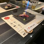 神戸牛　黒澤 - 神戸牛の炙り寿司