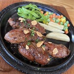 焼肉とステーキの店 ノースヒル 茨戸ガーデン - 羊のヒレステーキ＋中華スープ＋ライス中
1705円＋220円＋363円