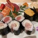 喰い切り鮨 のぶ - 上にぎり　一人前八貫＆巻物　税込2,300円