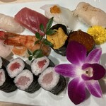 喰い切り鮨 のぶ - シャリ少なめ〜上にぎり　一人前八貫＆巻物　税込2,300円