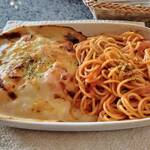 カフェ ポアロ - エビドリア+ナポリタンスパゲティ