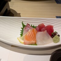和食 鮨 日本酒 銀波 銀座店 - 鮮魚四点盛合せ