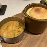 フランス料理 タンモア - 私特製芝エビ入りスフレとアメリケーヌソース