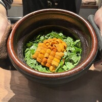 かま叶 - かま叶炊きご飯（生ウニ、葉ワサビ）