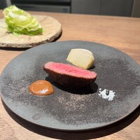 かま叶 - メイン料理：サロマ和牛薪焼き　モレ