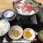 かざ車 - 料理写真:上州麦豚みそ鍋定食¥1,440-
