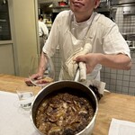 シャントレル - 乾燥シャントレル、ジャガイモのグラタン。