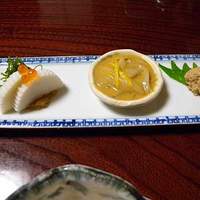 石ばし - 突き出しその２　三品の盛り合わせ