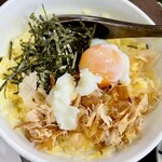 神戸・侍 - 卵かけごほんダブル¥580…たまご混ぜご飯に温玉がのってるからダブルなのねー