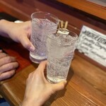 焼き鳥アポロ - 3杯目はいつものわっしょい。これもめちゃめちゃうまいんだ。