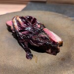 パルコ フィエラ - 鴨の炭火焼（上にはトレビスが）