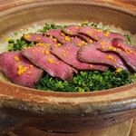 伊勢宮川の里 鄙茅 - 土鍋で炊いたご飯にローストビーフ