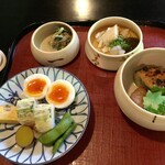 瓢亭 - 右の白味噌の賀茂なす田楽が最高でしたヽ(；▽；)ノ