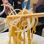 食堂 はせ川 - 加水率が高めの中太麺