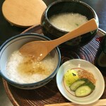 瓢亭 - 葛餡をかけたら更に絶品