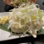 エビス 穴守稲荷総本店 - ねぎだく厚揚げ、中はレア