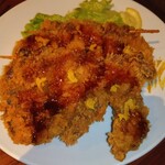 手作り大衆居酒屋 二十八萬石 - でっかいレバカツ 洋からし＆ソース塗り