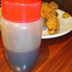 手作り大衆居酒屋 二十八萬石 - でっかいレバカツとソース