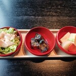 小布施 寄り付き料理 蔵部 銀座 - 前菜3種盛