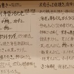 ツバメキッチン - 料理メニュー