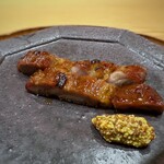 中華 大しげ - 焼豚、粒マスタード添え