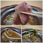 中華 大しげ - ＊上質な佐賀牛は柔らかく、口に入れるとトロケマスね。^^ お野菜もたっぷりで、少しピリ辛の汁と共にいただくと、これも美味しい。♪