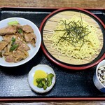 雪谷飯店 - レバー丼＋冷ざるラーメン