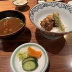 天吉 - ミニかき揚げのお食事〜天丼〜と香の物